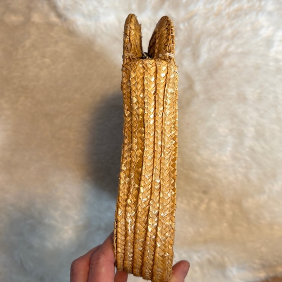 RARE Over-Sized Vintage Straw Clutch Purse 15x9 - Picture 5 of 8